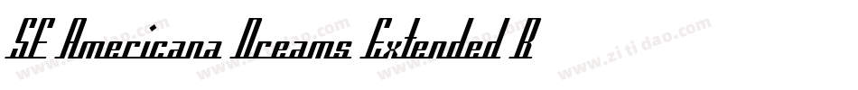 SF Americana Dreams Extended Bold字体转换